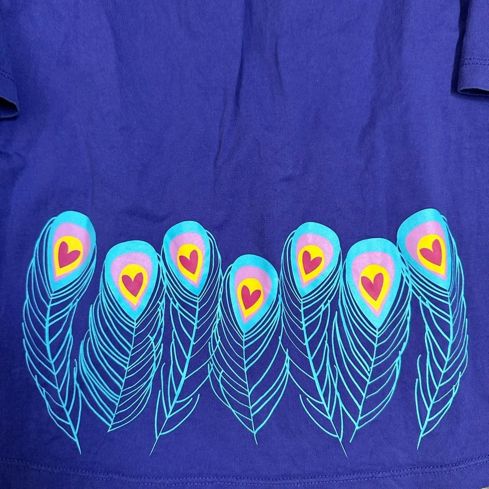 Hanna Andersson Girls 4 (100) Purple Peacock dress - Picture 2 of 5